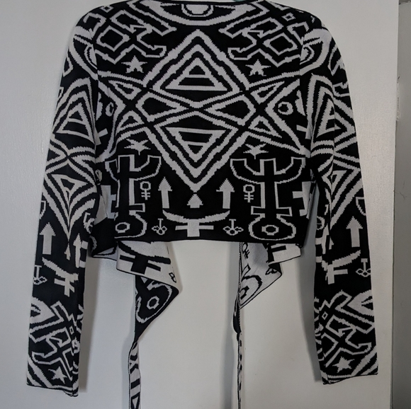 Killstar Thelema Wrap Crop Sweater - Picture 4 of 4